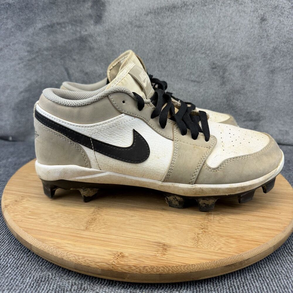 Nike Air Jordan 1 Low TD Shoes Mens Size 7 Gray Football Cleats CJ8524-012